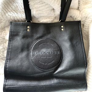Coach Black Leather Tote